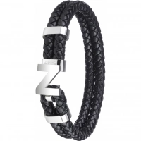 Браслет Zippo Steel Braided Leather Bracelet (20 см) купить в Мытищах