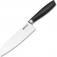 Кухонный нож шефа Bker Core Santoku, 163 мм, сталь X50CrMoV15, рукоять пластик купить в Мытищах