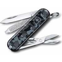 Нож перочинный Victorinox  Classic, сталь X55CrMo14, рукоять Cellidor®, синий камуфляж купить в Мытищах