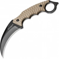 Нож с фиксированным клинком Magnum Spike Karambit — Boker 02SC028, сталь 440A EDP, рукоять стеклотекстолит G10, песочный купить в Мытищах