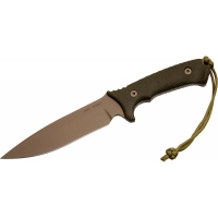 Нож с фиксированным клинком Spartan Blades Harsey Difensa, сталь CPM-S35VN Flat Dark Earth, рукоять зеленая микарта, чехол мультикам купить в Мытищах