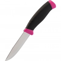 Нож с фиксированным лезвием Morakniv Companion Magenta, сталь Sandvik 12C27, рукоять резина/пластик, пурпурный купить в Мытищах