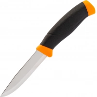 Нож с фиксированным лезвием Morakniv Companion Orange, сталь Sandvik 12C27, рукоять резина/пластик, оранжевый купить в Мытищах