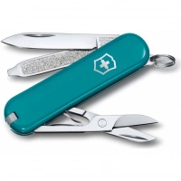 Нож Victorinox Classic SD Colors, Mountain Lake (0.6223.23G) бирюзовый, 7 функций 58мм купить в Мытищах