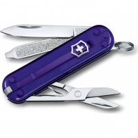 Нож Victorinox Classic SD Colors, Persian Indigo (0.6223.T29G) фиолетовый полупрозрачный, 7 функций 58мм купить в Мытищах