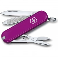 Нож Victorinox Classic SD Colors, Tasty Grape (0.6223.52G) пурпурный, 7 функций 58мм купить в Мытищах