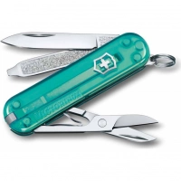 Нож Victorinox Classic SD Colors, Tropical Surf (0.6223.T24G) бирюзовый полупрозрачный, 7 функций 58мм купить в Мытищах