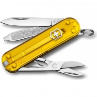 Нож Victorinox Classic SD Colors, Tuscan Sun (0.6223.T81G) жёлтый полупрозрачный, 7 функций 58мм купить в Мытищах