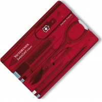 Швейцарская карта Victorinox SwissCard, сталь X45CrMoV15, рукоять ABS-Пластик, красный купить в Мытищах