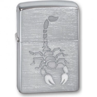 Зажигалка ZIPPO Scorpion Brushed Chrome, латунь с никеле-хром.покрыт., серебр., матов., 36х56х12 мм купить в Мытищах